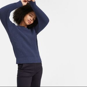 Everlane Texture Cotton Sweater - Navy - M